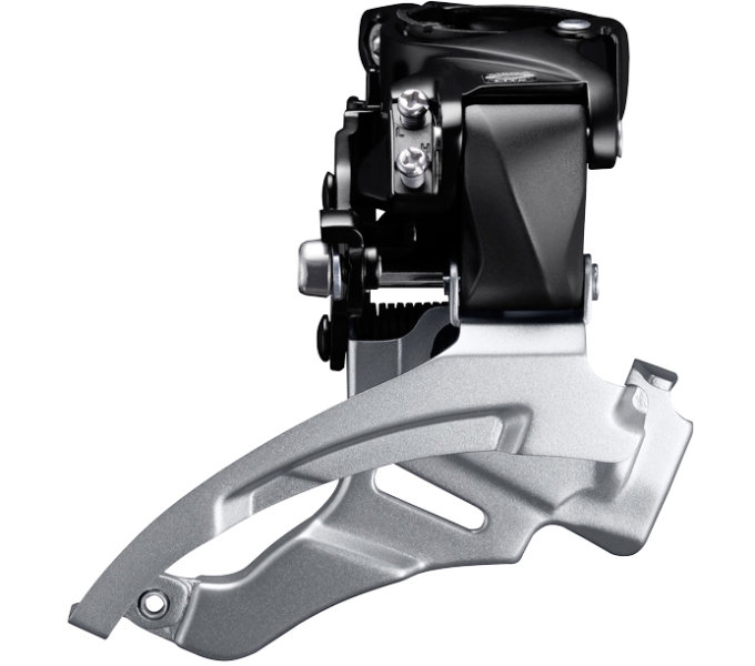 Voorderailleur 3 x 9-speed Shimano Alivio FD-M2000 top swing - dual pull met hoge klem 40T (66-69°) - Zwart/Zilver