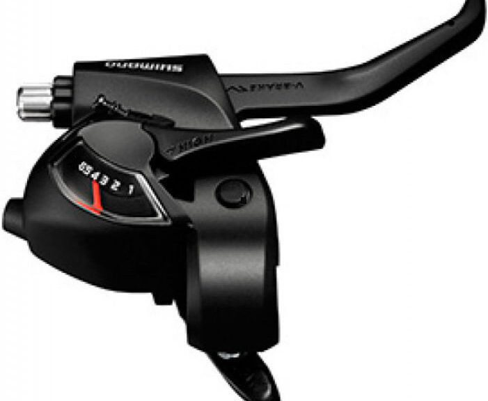 Versteller (rechts) met remhendel 6 speed Shimano ST-EF41 - zwart