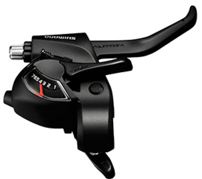 Versteller (rechts) met remhendel 7 speed Shimano ST-EF41 - zwart