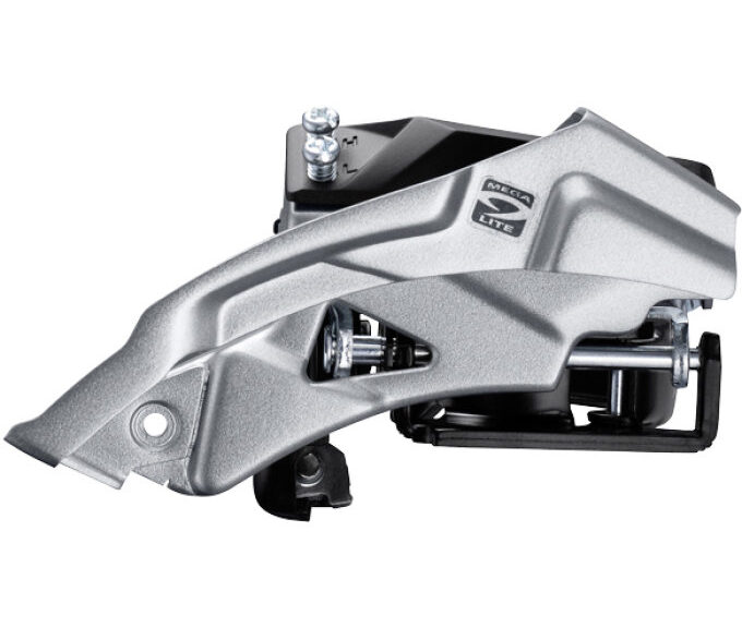 Voorderailleur 3 x 9-speed Shimano Altus FD-M2000 top swing - dual pull met lage klem - 40T (66-69°) - Zwart/Zilver