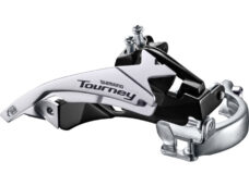 Voorderailleur 3 x 6/7-speed Shimano Tourney FD-TY510 top swing/dual pull - lage klem - 42T (66-69°) - Zwart/Zilver
