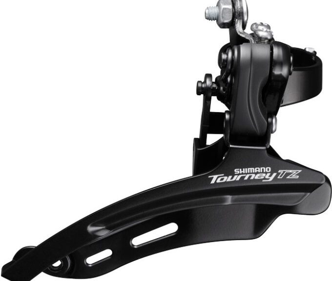Voorderailleur 6/7-speed Shimano Tourney TZ FD-TZ510 down swing - hoge klem ø28,6 mm - 48T - Zwart/Zilver