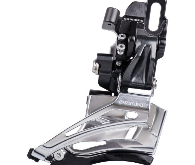 Voorderailleur 2 x 10-speed Shimano Deore FC-M618 down swing - dual pull - met hoge klem 63-66° - 36-38T - zwart