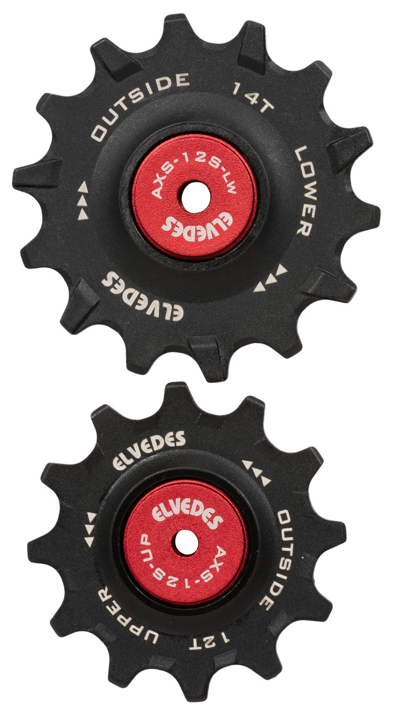Derailleurwieltjes 1 x 12 en 1 x 14 tands Elvedes SRAM Force / Red eTap AXS narrow/wide