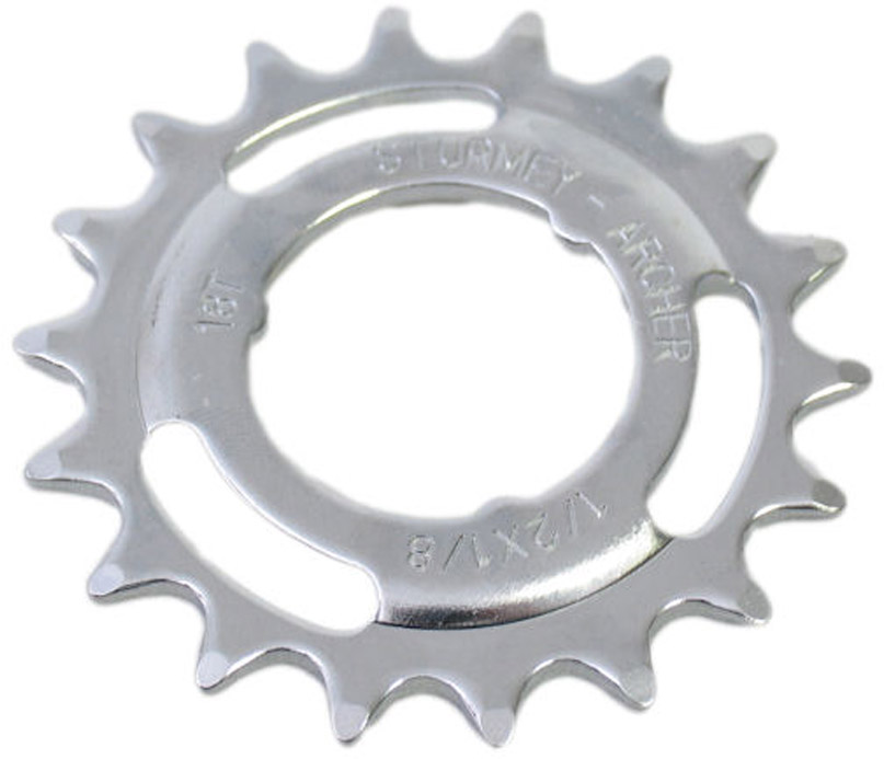 Tandwiel Sturmey Archer 18T - 1/8" doorgezet - chroom