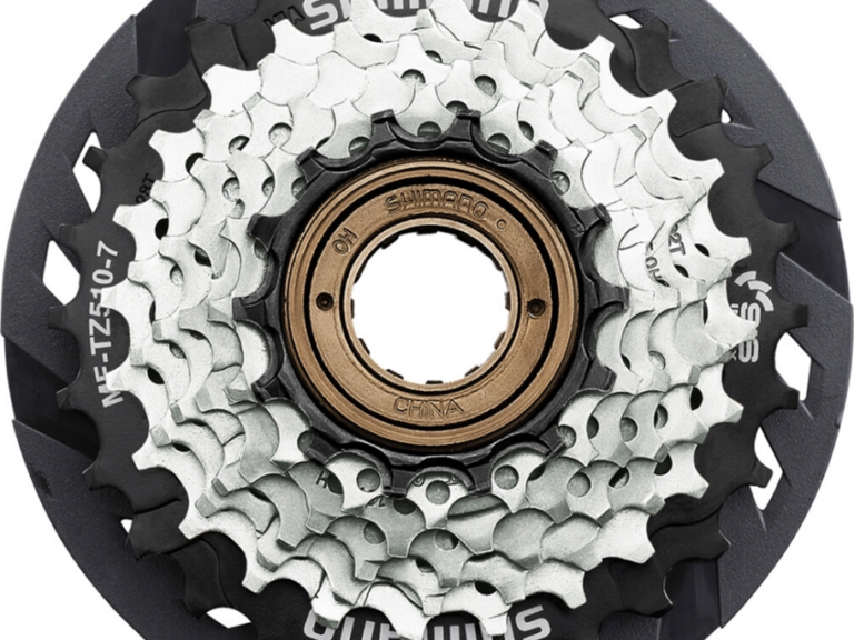 Freewheel 7 speed Shimano MF-TZ510 14-28T - met spaakbeschermingsschijf