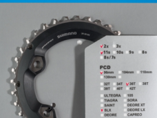 Kettingblad 36T Shimano SLX FC-M7000 2x11 speed - zwart