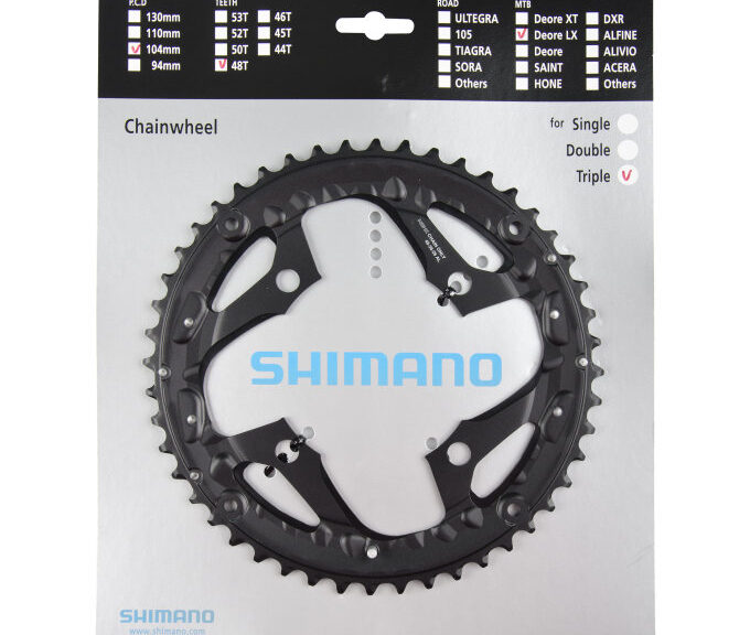 Kettingblad 48 tands Shimano SLX FC-M670 (AL) 10 speed - zwart