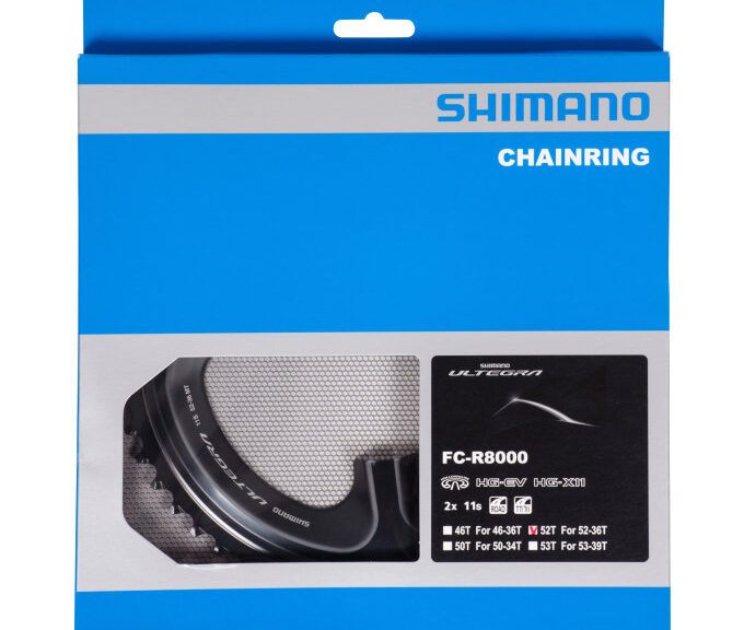 Kettingblad 52 tands Shimano Ultegra FC-R8000 (MT) 2x11 speed - zwart