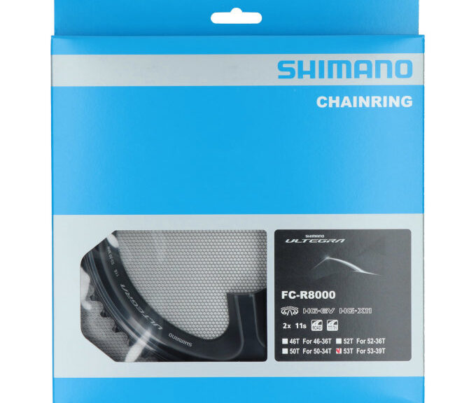 Kettingblad Shimano Ultegra FC-R8000 2x11 speed - 53 tands (MW) - zwart