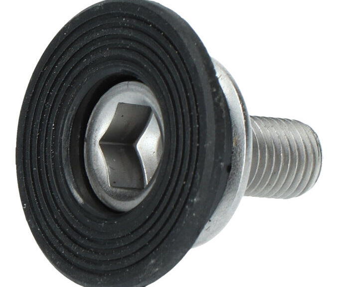 Crank bevestigingsbout met afdekkap Shimano FC-TX501 / FC-TY501 - Zwart/Zilver