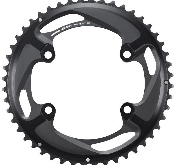 Kettingblad 48T Shimano GRX FC-RX810 2 x 11 speed - zwart