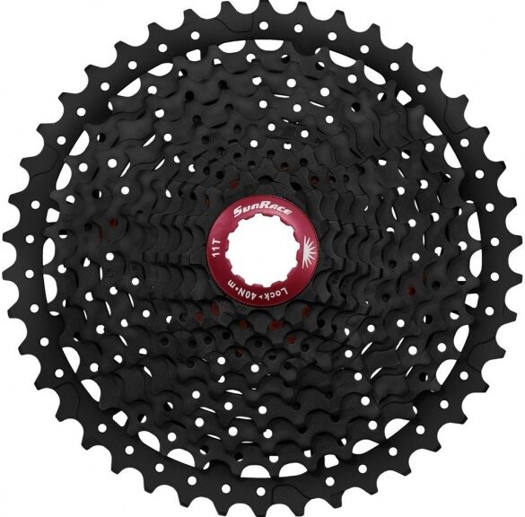 Cassette 11 speed  Sunaace CSMX8 11-42T - zwart / rood