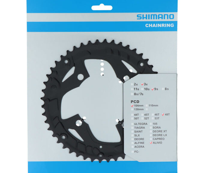 Kettingblad Shimano Alivio FC-T4060 - zwart (voor 48-38-28T)
