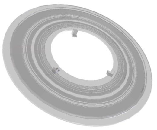 Spaakbeschermer Westphal #852 - ø54,5mm / 130mm met haken - transparant