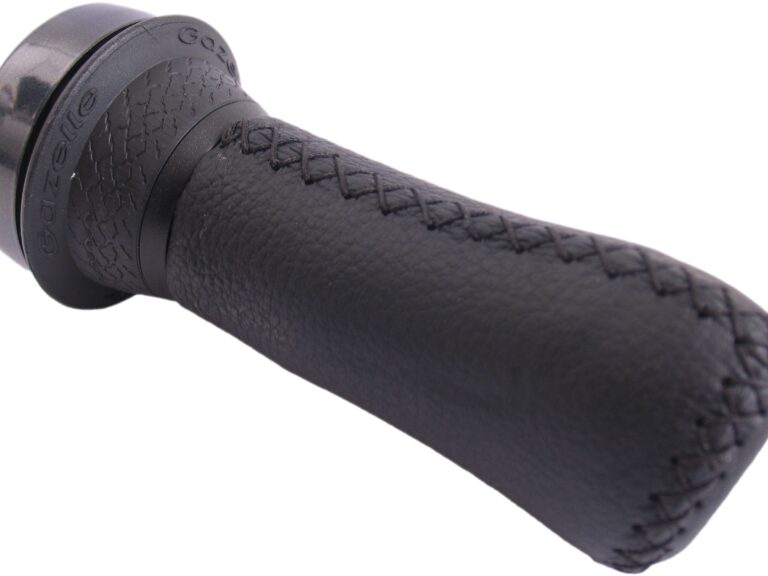 Handvat Gazelle links 100 mm met draaibel - zwart Aero leder