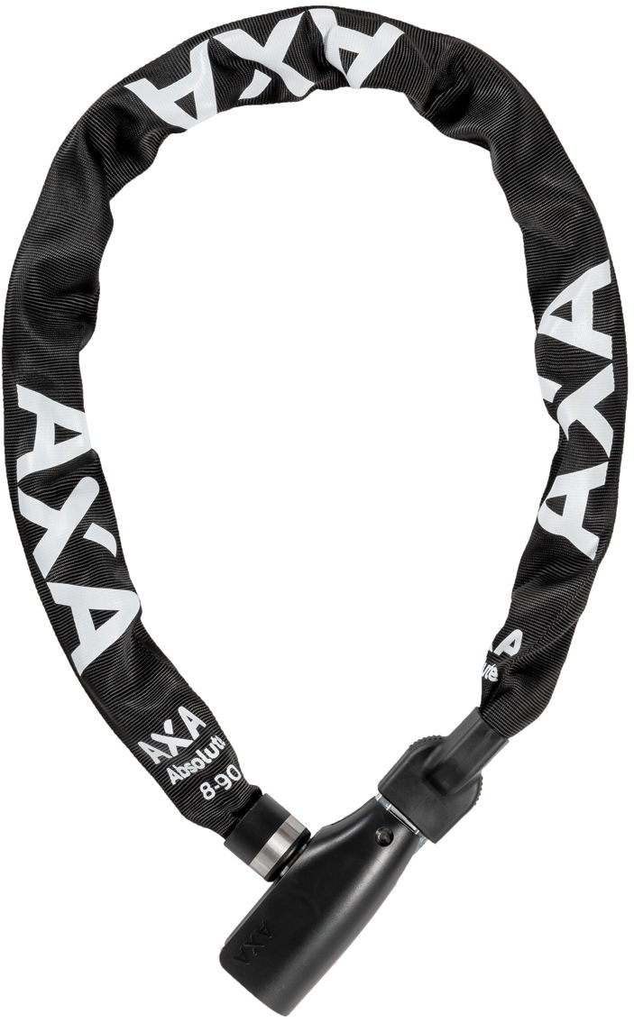 Kettingslot Axa Absolute 8-90 met polyester hoes - zwart
