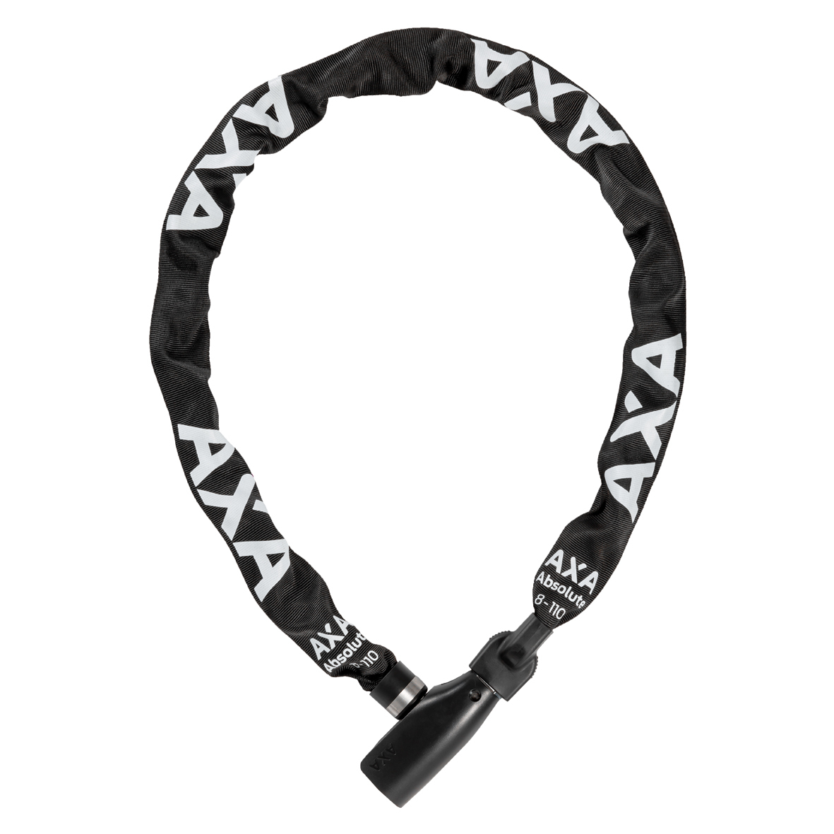 Kettingslot Axa Absolute 8-110 met polyester hoes - zwart