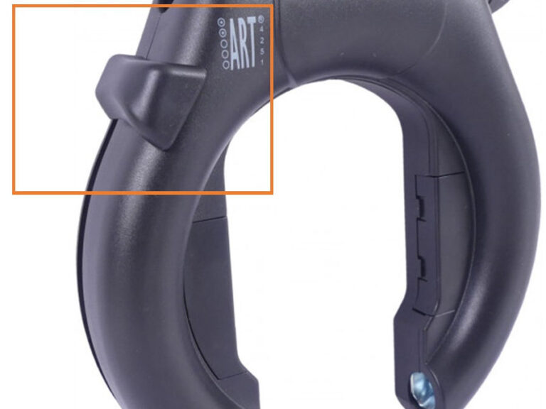 Slotknop Edge Marmo ringslot - zwart