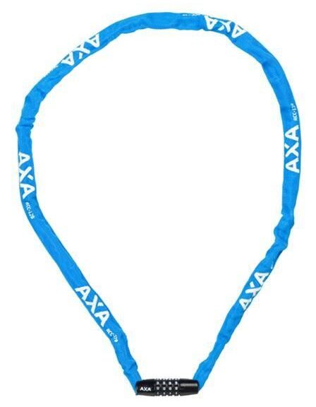 Kettingslot Axa Rigid RCC code 120/3,5 met polyester hoes - blauw