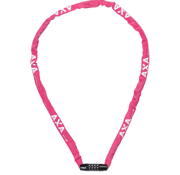 Kettingslot Axa Rigid RCC code 120/3,5 met polyester hoes - roze