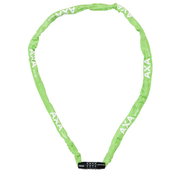 Kettingslot Axa Rigid RCC code 120/3,5 met polyester hoes - groen