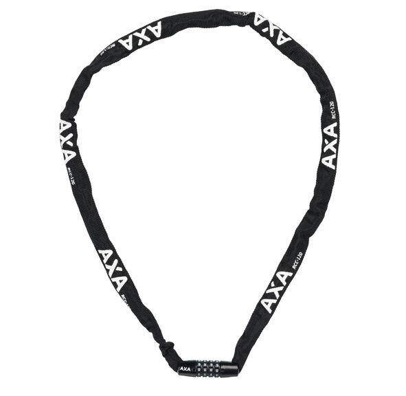 Kettingslot Axa Rigid RCC code 120/3,5 met polyester hoes - zwart