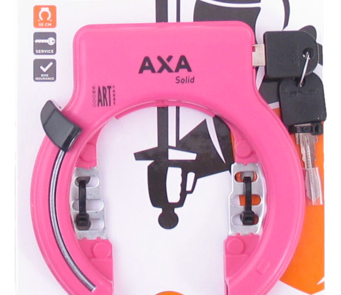 Ringslot Axa Solid - roze (op kaart)