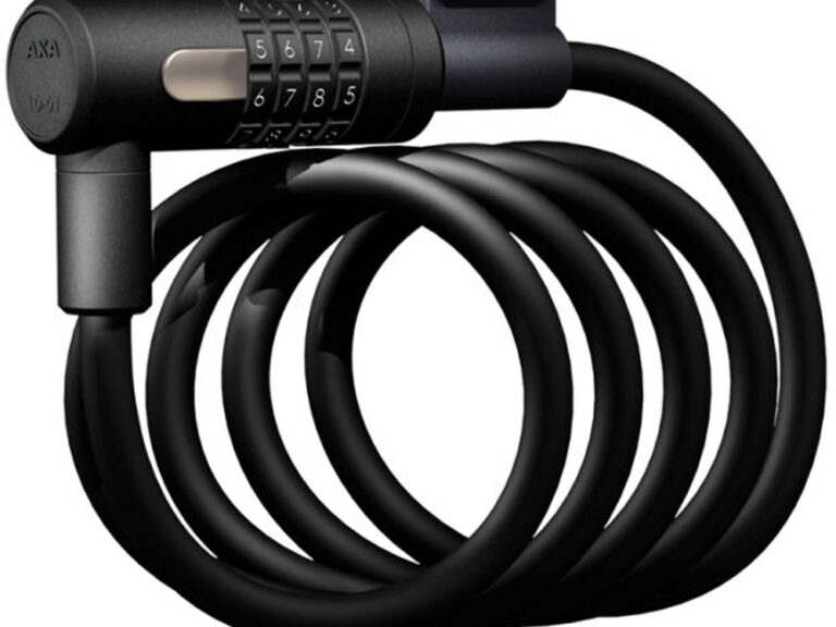 Spiraalkabelslot Axa Newton 150/10 code met houder - zwart