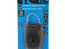 Kabelslot met oprolbare staalkabel M-Wave Lock 'n Roll - 90 cm x 2