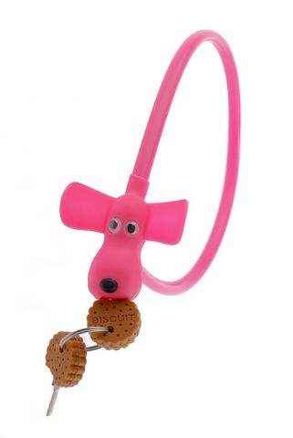 PexKids kabelslot Flappie de waakhond met 2 sleutelkoekjes - ø10 mm x 58 cm - roze