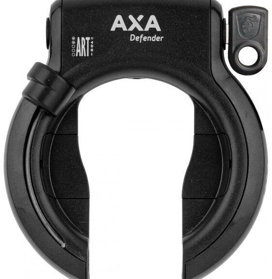 Ringslot Axa Defender met Bafang cilinder - glanzend zwart (werkplaatsverpakking)