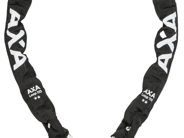 Kettingslot met hangslot Axa Loop ART2 - 110 met polyester hoes - zwart