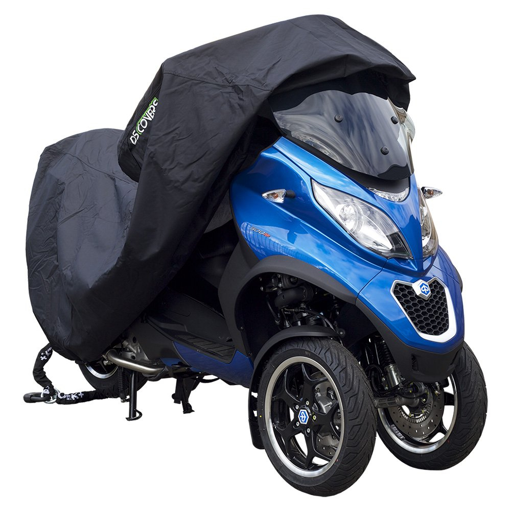 Motorhoes DS Covers ALFA 3W met ruimte voor topkoffer - zwart - Afbeelding 2