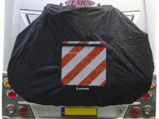 Fietsdragerhoes DS Covers STAR met gevarenbordhouder - zwart