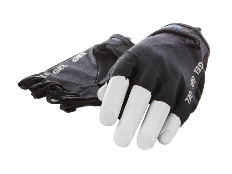 Lycra handschoen Mirage met gelpads maat M - zwart/zwart