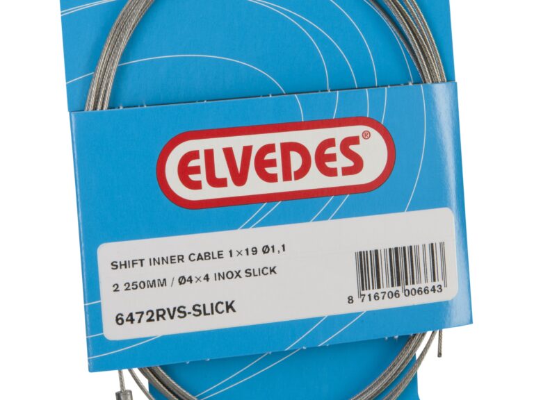 Schakel binnenkabel Elvedes 2250mm RVS Slick ø1,1mm Shimano / SRAM N-nippel (op kaart) - Zilver