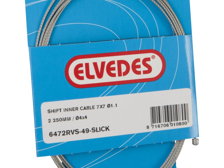 Schakel binnenkabel Elvedes 2250mm RVS Slick Ø1,1mm N-nippel (op kaart) - Zilver