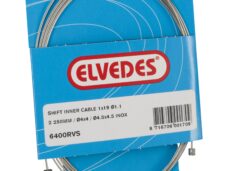 Schakel binnenkabel Elvedes 2250mm RVS Ø1,1mm Shimano / Huret N-nippel en T-nippel (op kaart) - Zilver