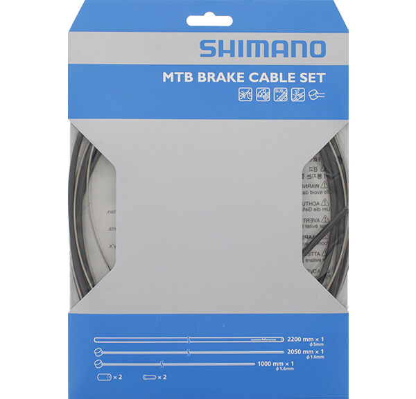 Remkabelset Shimano MTB RVS  - zwart