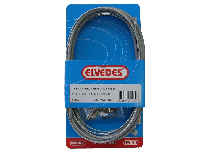 Achterremkabel Trommel compleet Elvedes TA15-6269 - zilver