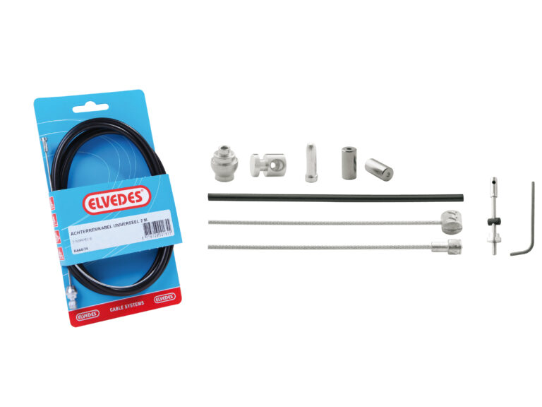 Trommelrem kabelkit Elvedes 1700mm / 2250mm verzinkt - zwart (op kaart)