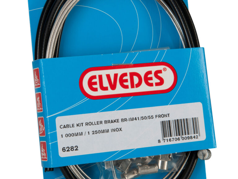 Rollerbrake kabelkit Elvedes BR-IM41/50/53 1000mm / 1250mm RVS - zwart (op kaart)