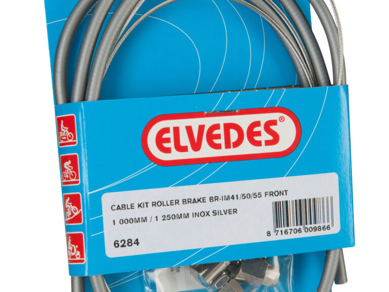 Rollerbrake kabelkit Elvedes BR-IM85/81/55/45 1000mm / 1250mm RVS - zilver (op kaart)