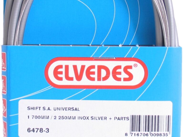 Versnellingskabelset Elvedes 1700 / 2250 mm universeel Sturmey Archer RVS - zilver (op kaart)