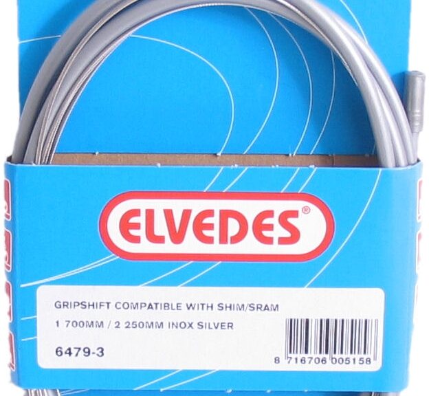 Versnellingskabelset 3-speed Elvedes Nexus 1700 / 2250 mm RVS - zilver (op kaart)