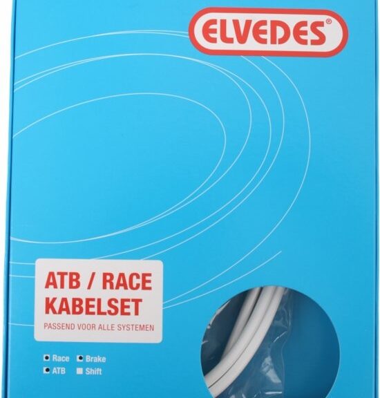Rem kabelkit Elvedes ATB / race compleet - wit (in doosje)