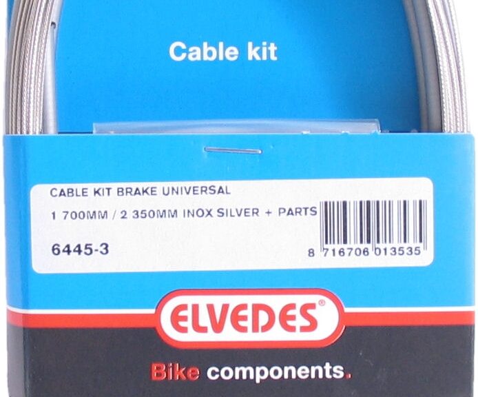Universele remkabelkit Elvedes 1700mm / 2350mm verzinkt - zilver (op kaart)