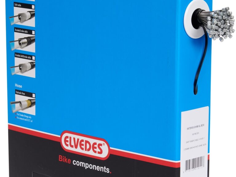 Schakel binnenkabel Elvedes 2250 mm 1×19 draads RVS Slick ø1,1mm met N-nippel ø4,5 × 4,5mm (doos à 100 stuks) - Zilver