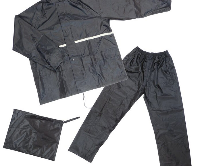 Regenpak Dresco Large - zwart met reflectie